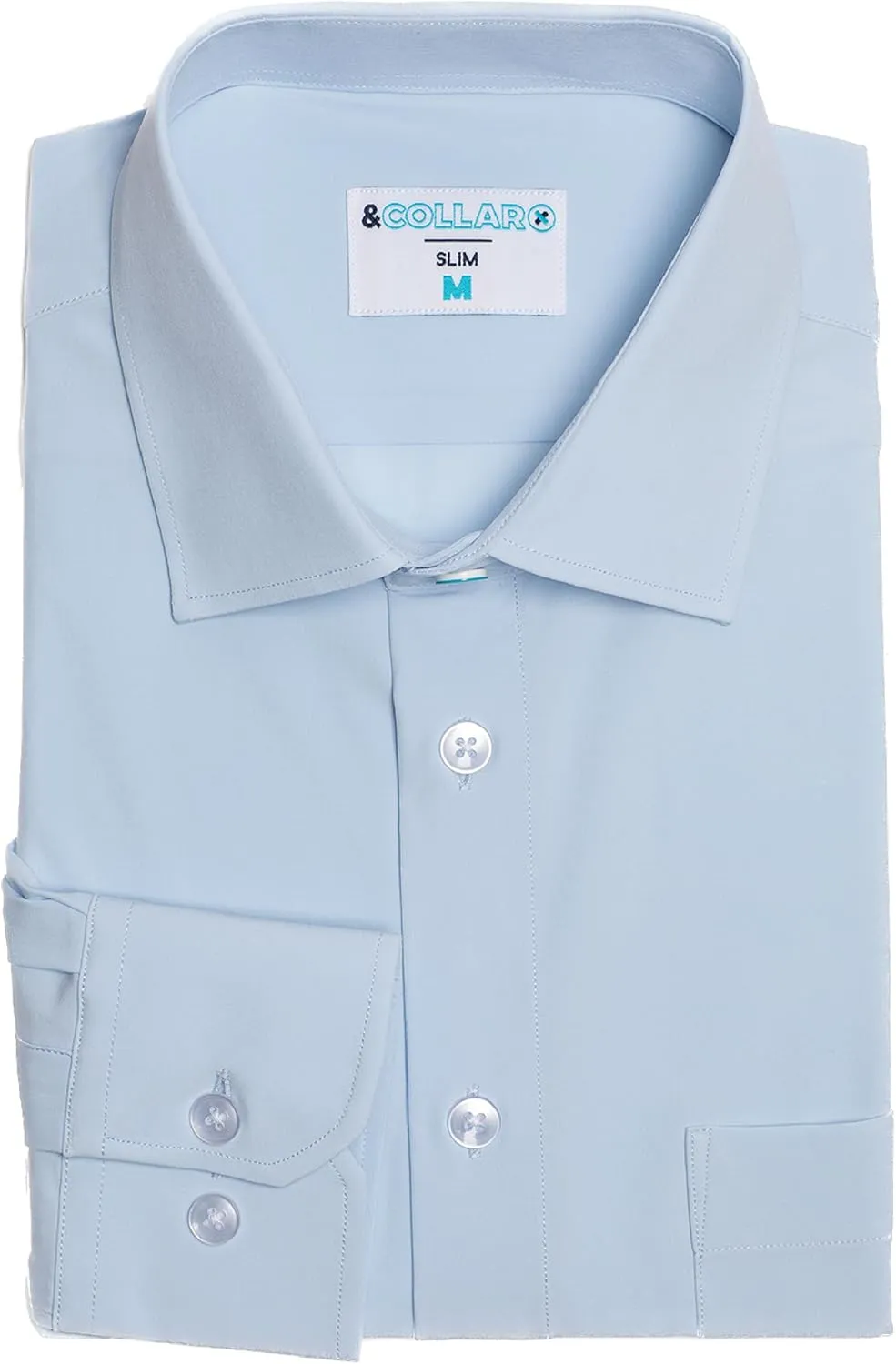 &COLLAR Slim Fit/Athletic Fit Long Sleeve Performance Men's Dress Shirt