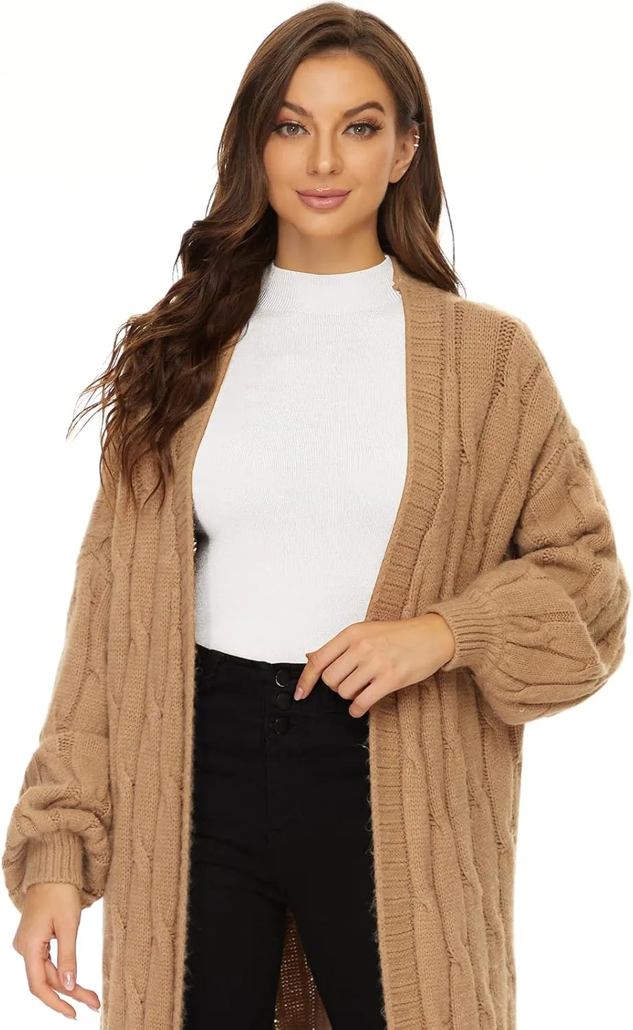 Anbenser Women’s Short Sleeve Mock Pullover Sweater Knit Jersey Top Slim Fit