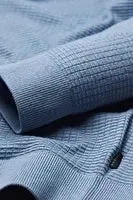 Bugatti - Half Zip Waffle Sweater, Blue Grey