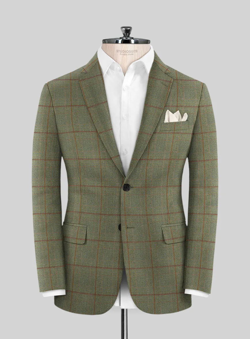 Caccioppoli Omari Glen Green Wool Jacket