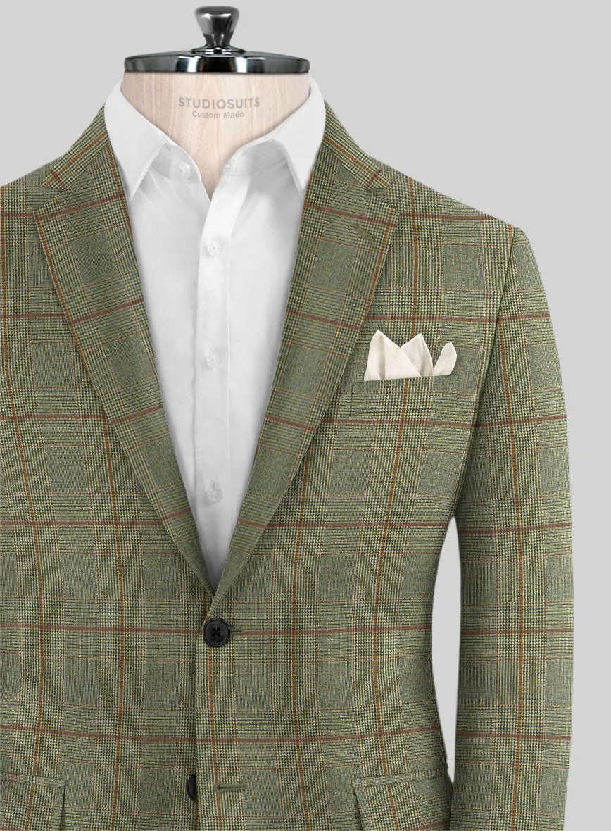 Caccioppoli Omari Glen Green Wool Jacket