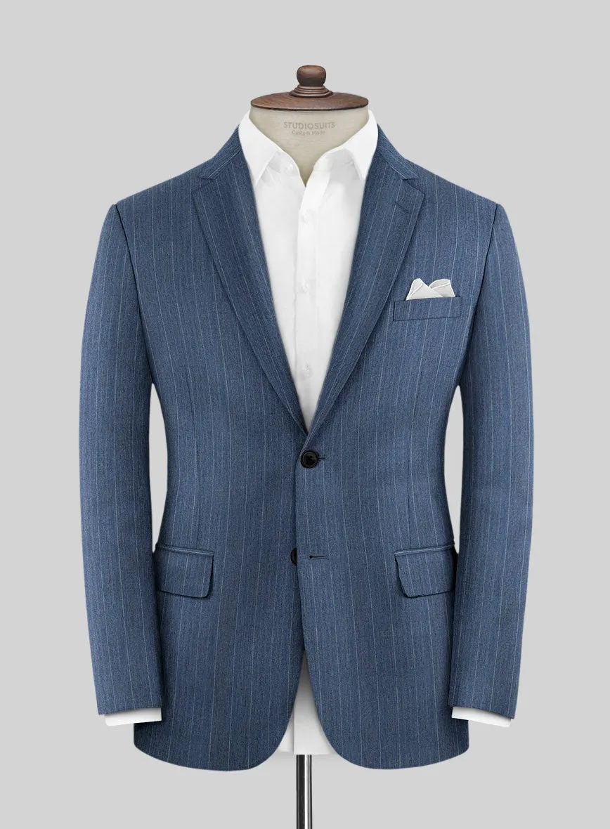 Caccioppoli Sun Dream Bansco Blue Wool Silk Jacket