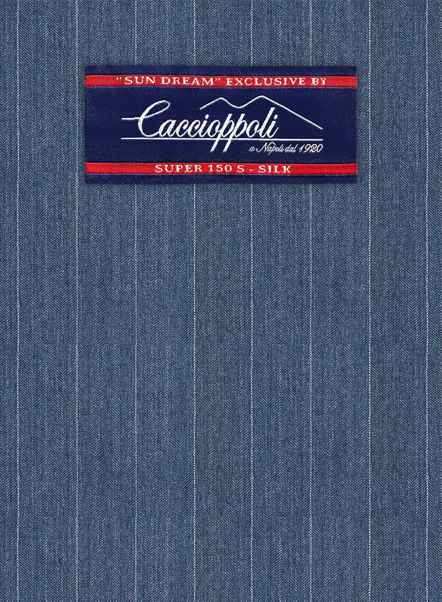 Caccioppoli Sun Dream Bansco Blue Wool Silk Jacket