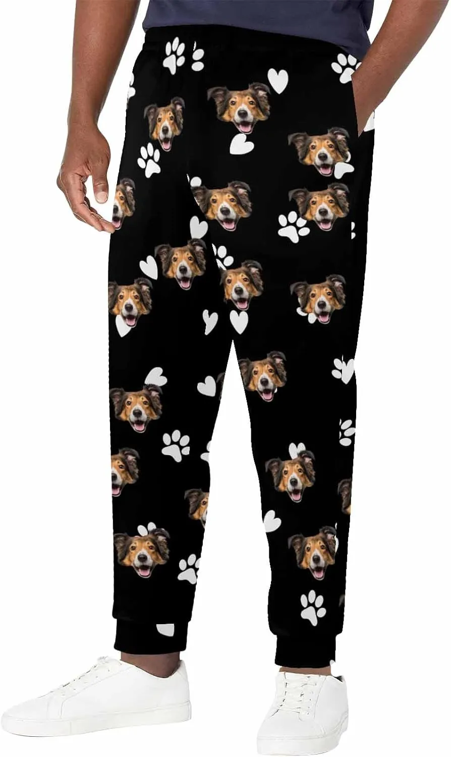 Custom Sweatpants Personalized Face Jogger Pants 3D Printed Men's Sweatpant for Men Women with Design Your Own