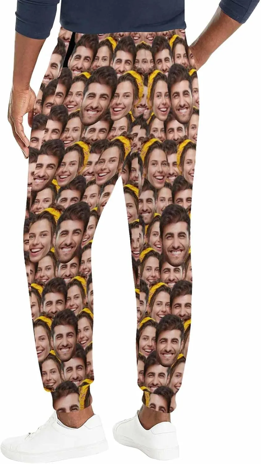 Custom Sweatpants Personalized Face Jogger Pants 3D Printed Men's Sweatpant for Men Women with Design Your Own