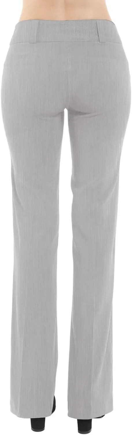 Design by Olivia Women's Relaxed Boot-Cut Office Pants Trousers Slacks