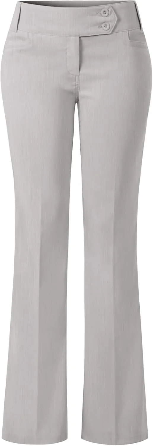 Design by Olivia Women's Relaxed Boot-Cut Office Pants Trousers Slacks
