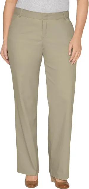 Dickies Women's Plus-Size Relaxed Straight Stretch Twill Pant