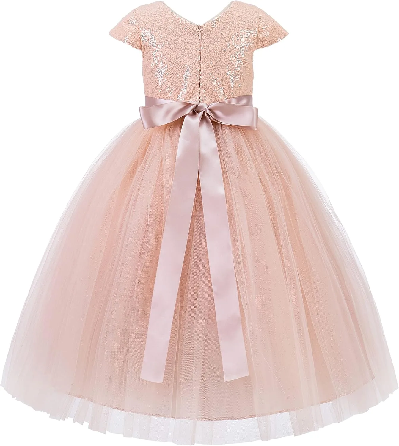 ekidsbridal Cap Sleeves Sequin Flower Girl Dress Photoshoot Dresses for Toddler Girl 211