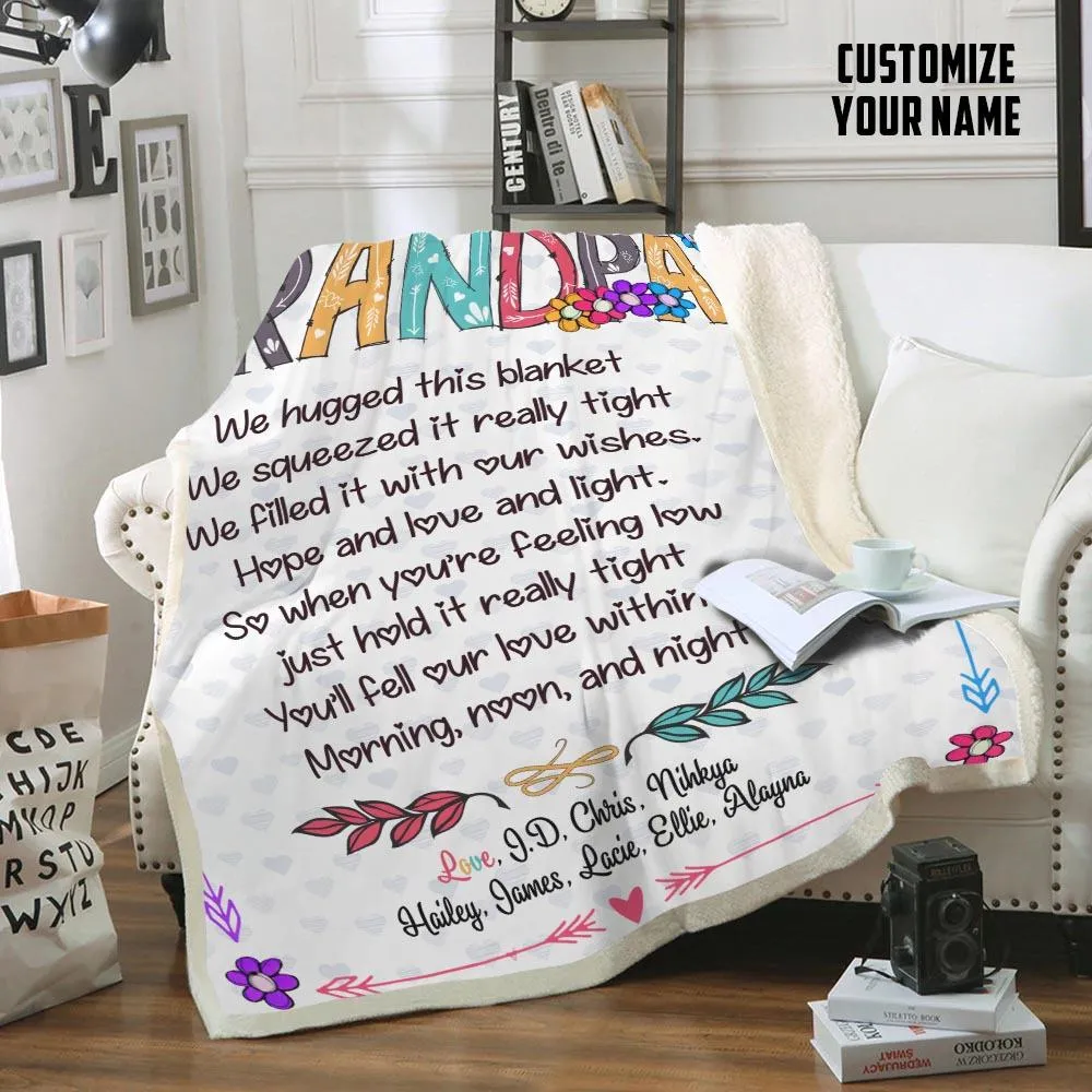 Gearhuman 3D Love Grandpa Fathers Day Gift Custom Name Blanket