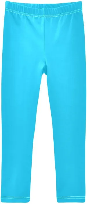Girls' Leggings Bright Sky Blue Toddler Kids Stretch Yoga Pants Tights Dance Athletic Long Pants 5T