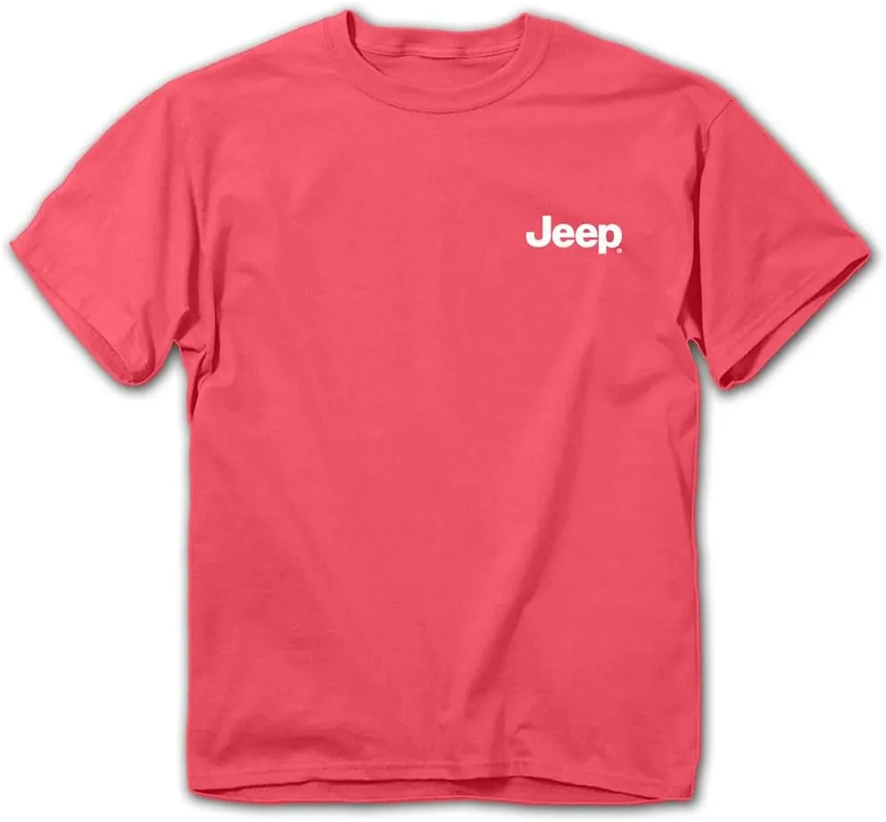 Jeep Pink Duck Short Sleeve T-Shirt | Rubber Duck Design Lovers | 100% Ringspun Cotton, Watermelon
