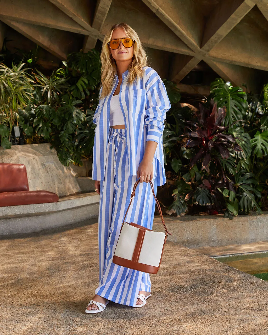 Jojo Striped Button Down Top