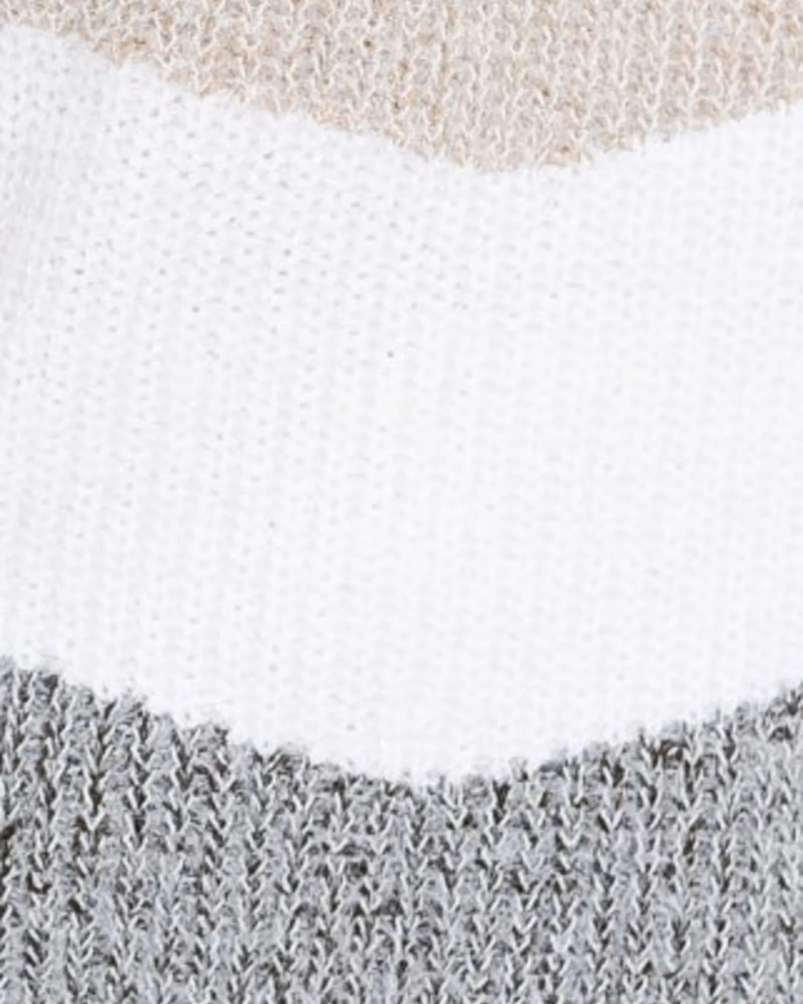 Lilibet Fuzzy Stripe Sweater | Tan / Ivory