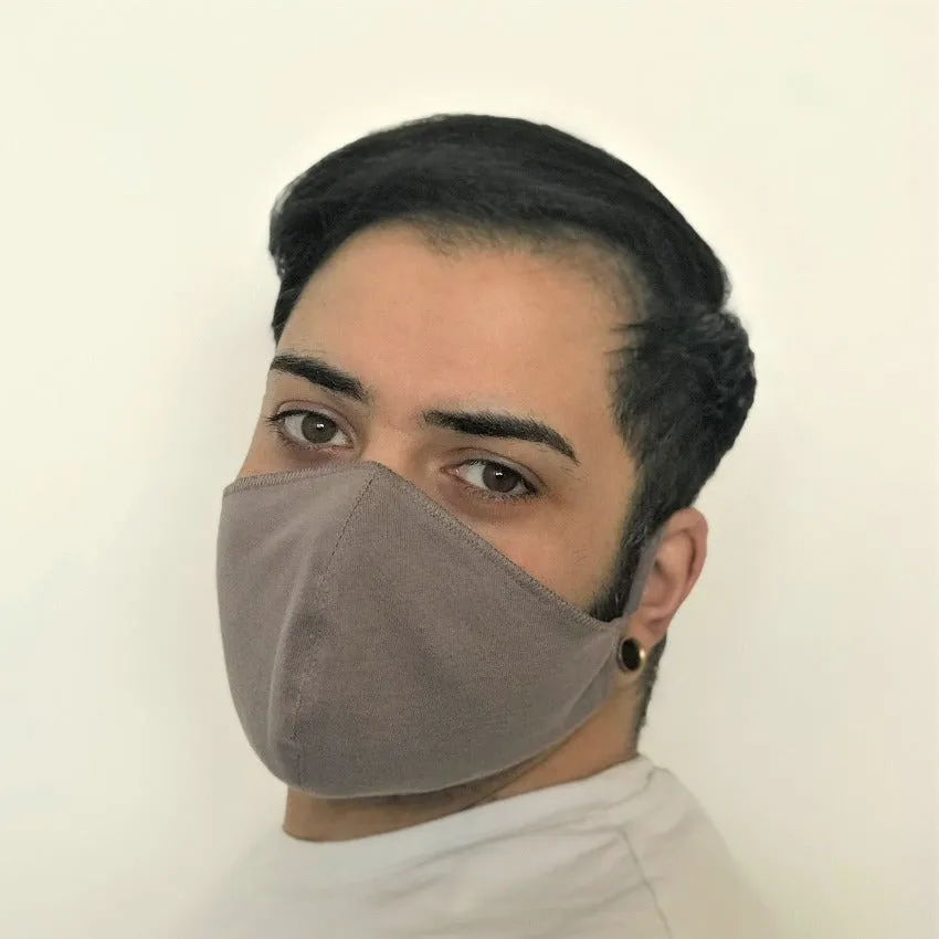 Mask | Oval | Grey | S-M | 2-Layers | Soft Cotton