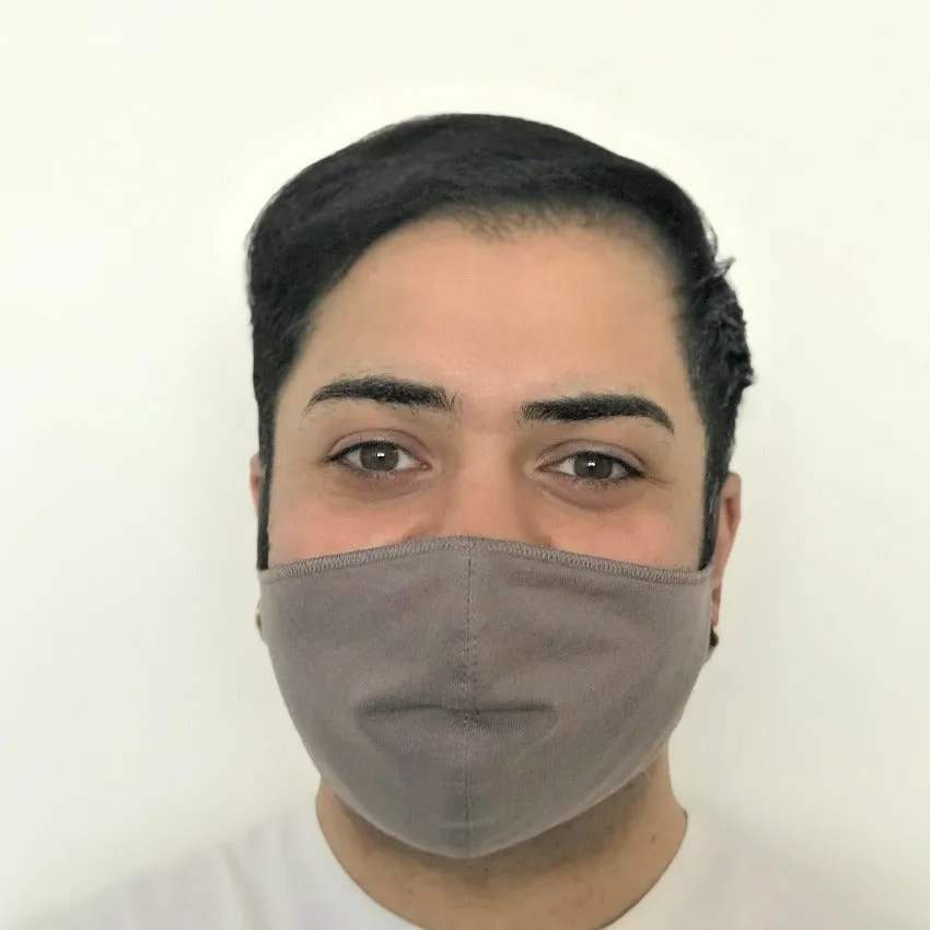Mask | Oval | Grey | S-M | 2-Layers | Soft Cotton