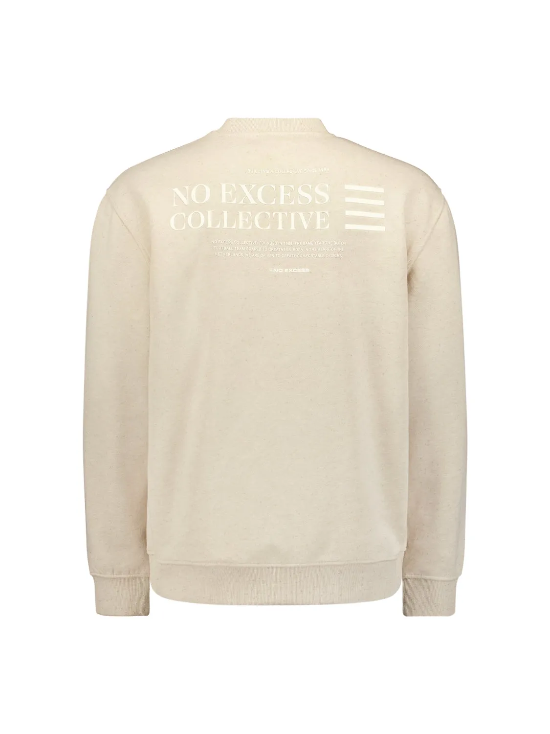 Mottled Sweater with Rubber Logo Patch | Cement