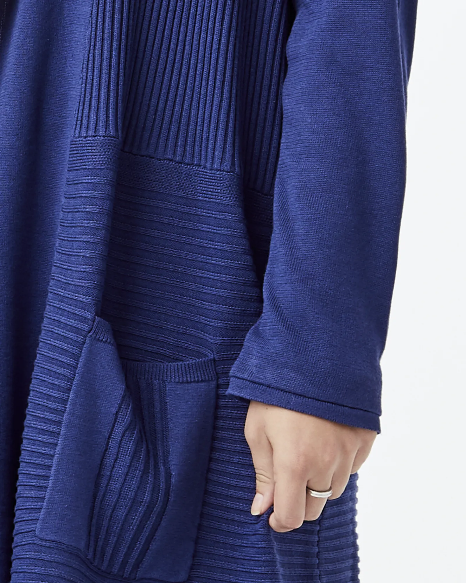 Paola Front-Pocket Cardigan | Navy