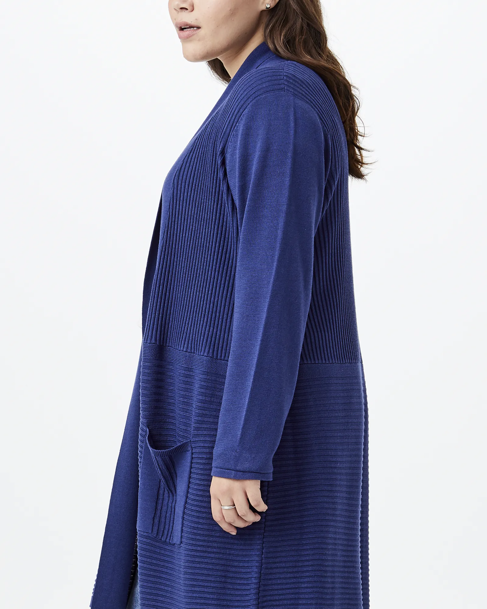 Paola Front-Pocket Cardigan | Navy