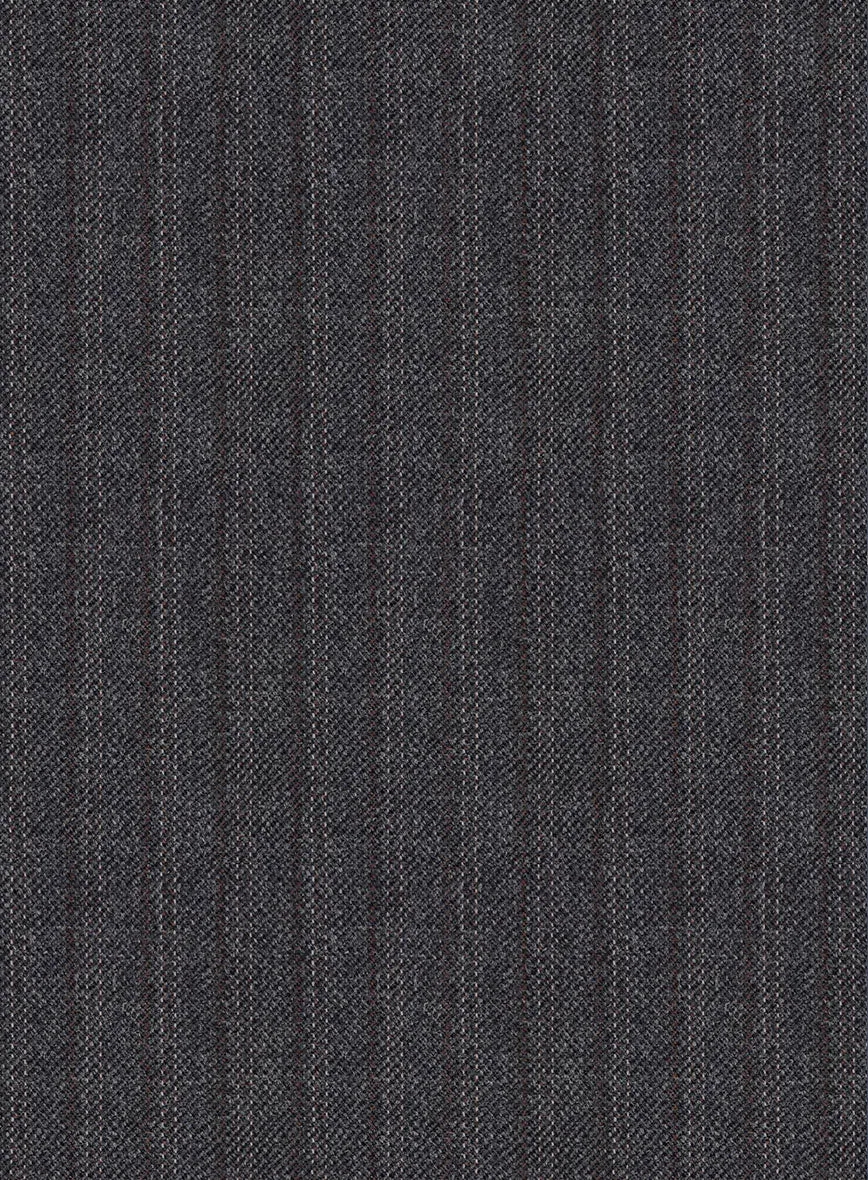 Scabal Tornado Stripes Dark Gray Wool Jacket
