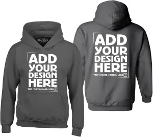 shop4ever Personalized Custom Design Your Own Front Back Hoodie Sweatshirt Customizable Sweatshirts