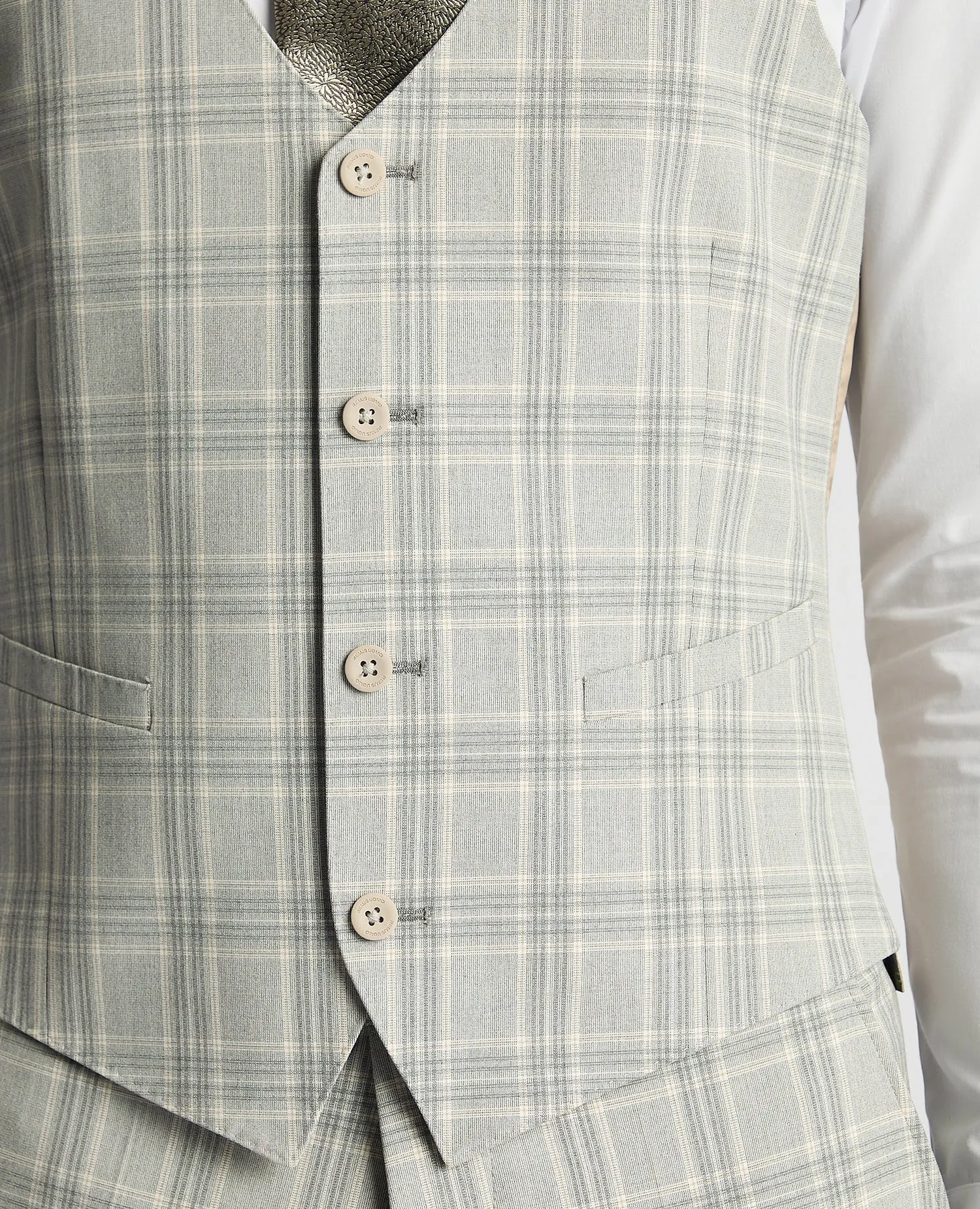 Slim Fit Checked Waistcoat