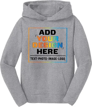 TEEAMORE Custom Hoodies for Youth Design Your Own Personalized Youth Hoodie