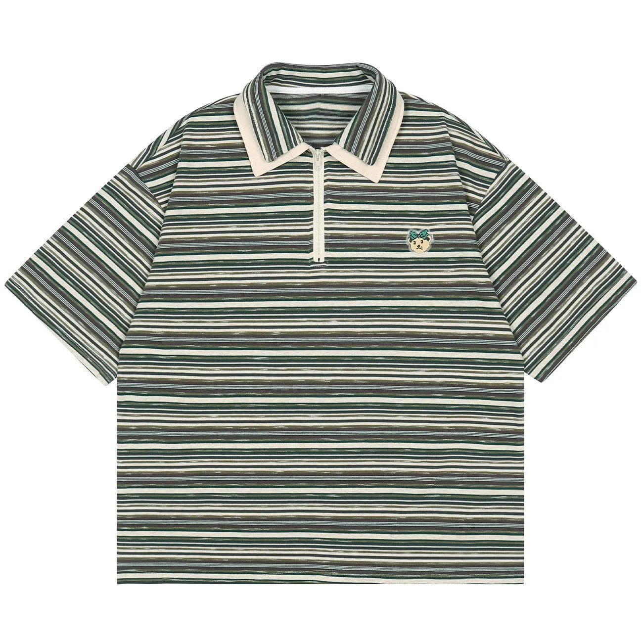 WLS Bear Stripe Print Tee