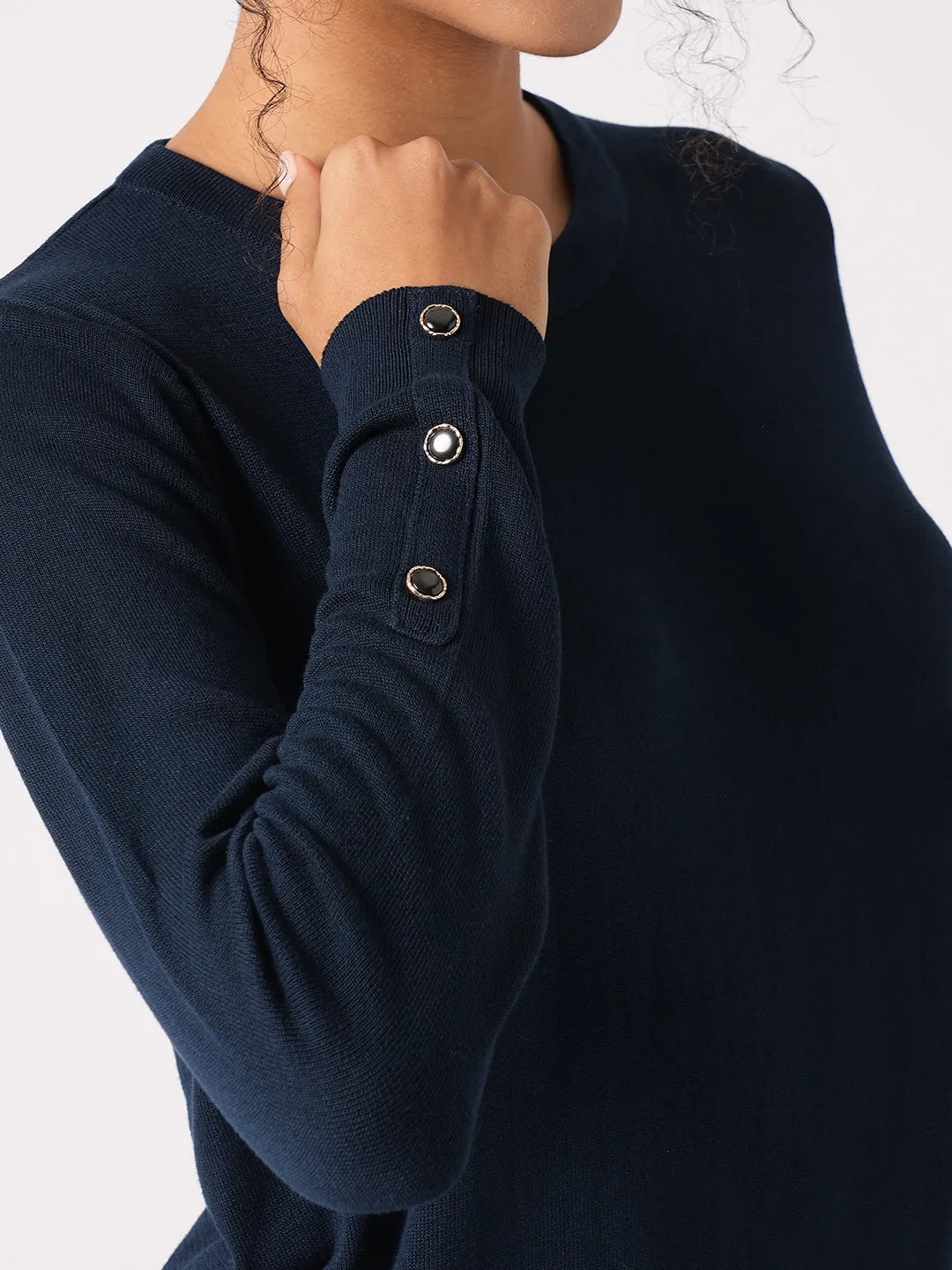 Women Slim Fit Airforce Regular T-Shirt