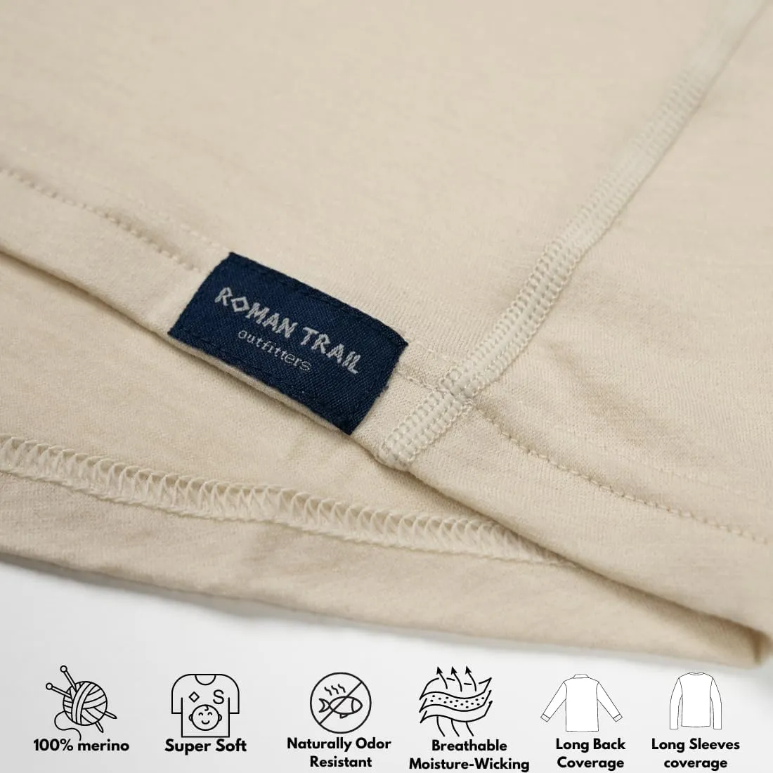 Women's 100% Merino Wool Long Sleeve Shirt - Moisture Wicking - Ultralight and Soft - Odor Base Layer