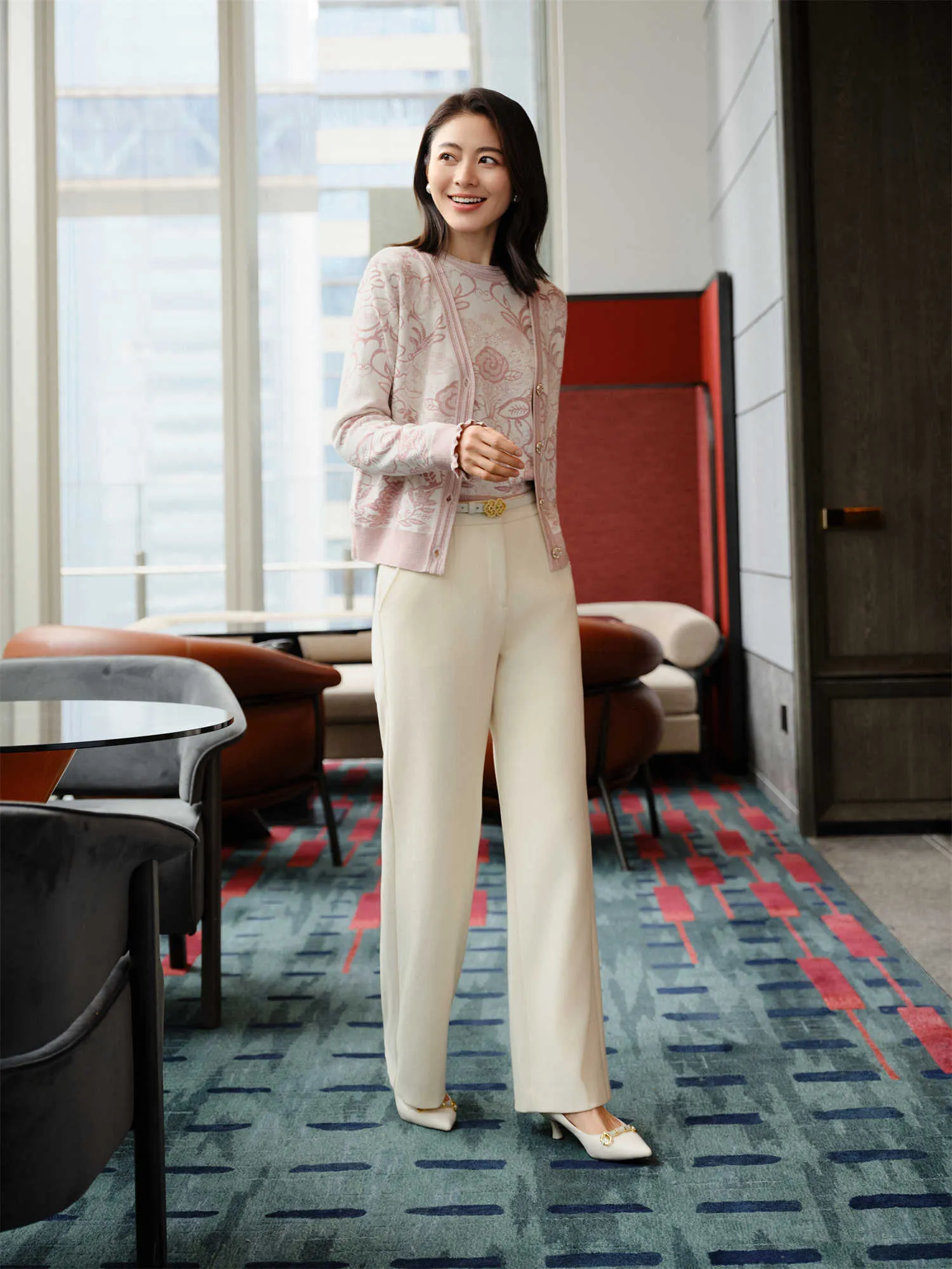 YAYING Silk and Wool Knit Cardigan